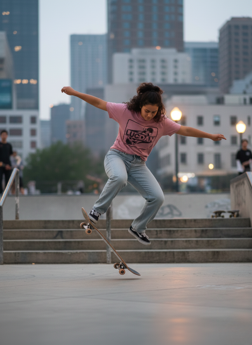 CAMISETA M/C OVERSIZE ROJO PÁLIDO SKATER UNISEX LUCDAN