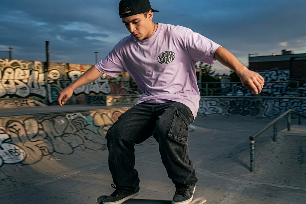 Camiseta Oversize Lila – LucDan Skate