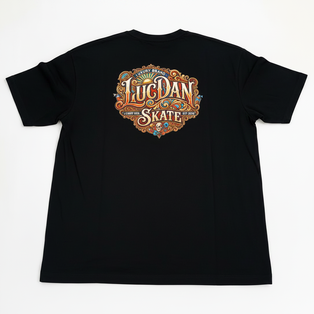 Camiseta Lusca Skate — Negro