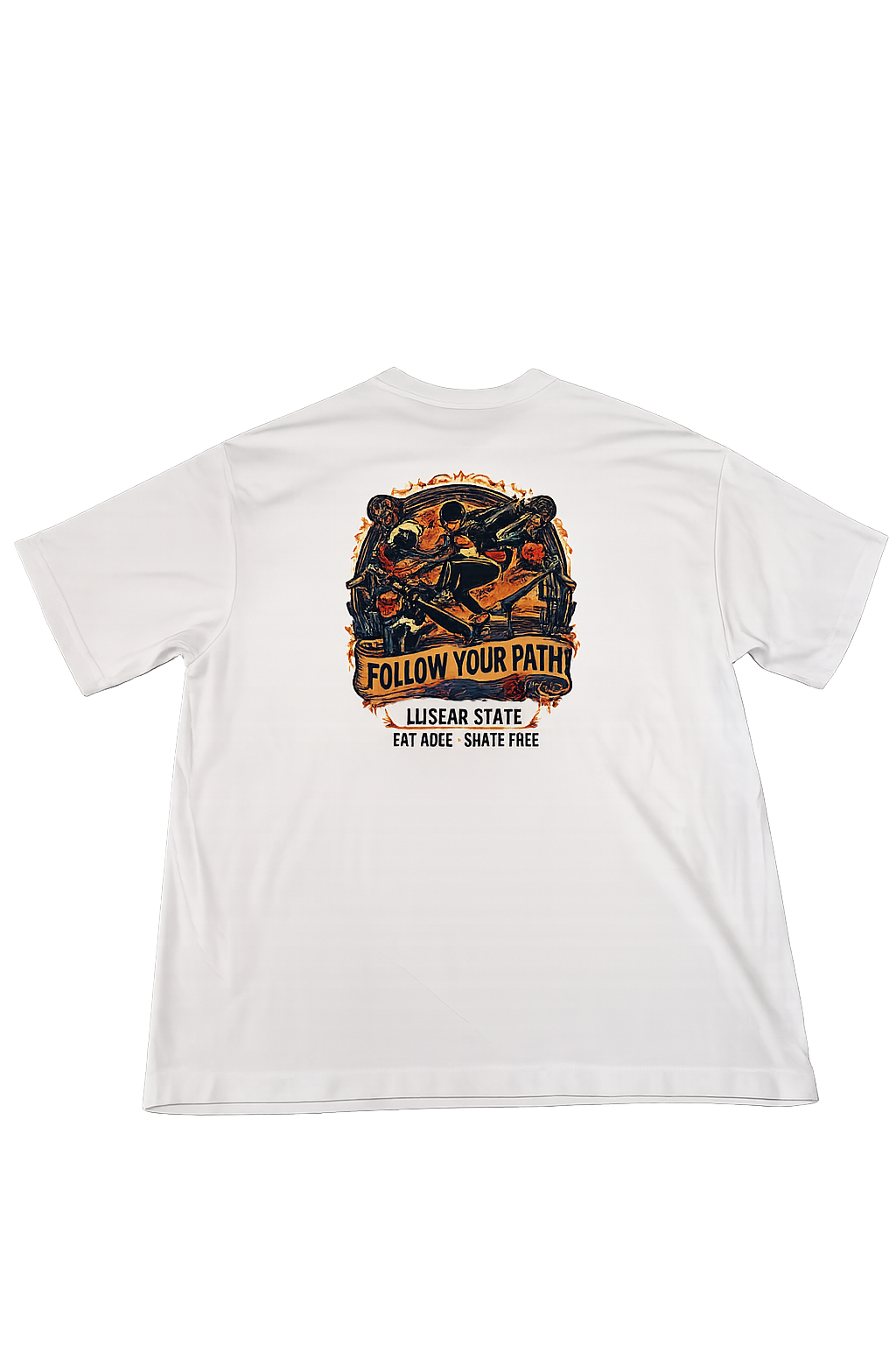 Camiseta Oversize Mujer Blanca — LucDan Skate