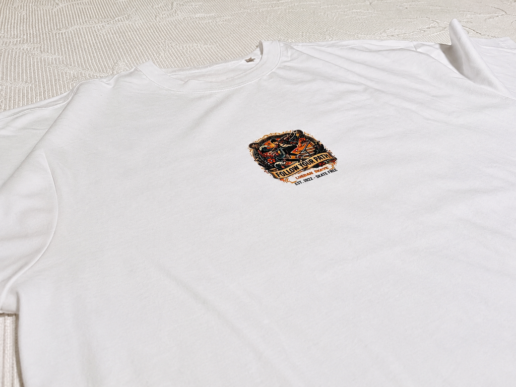Camiseta Oversize Mujer Blanca — LucDan Skate