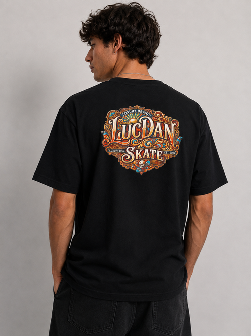 Camiseta Lusca Skate — Negro