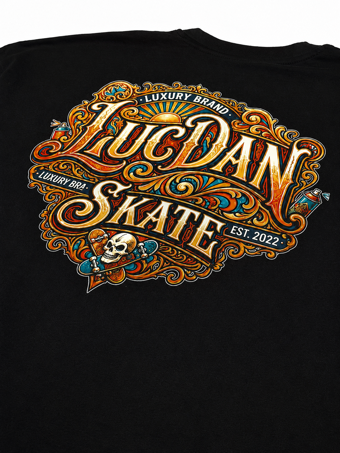 Camiseta Lusca Skate — Negro