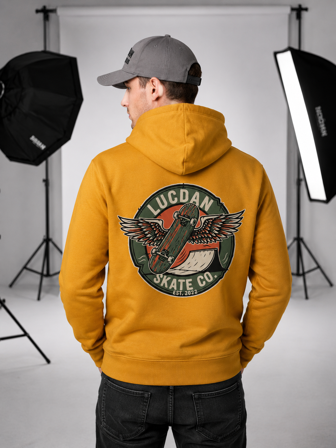 Sudadera con Capucha Caqui – Lucdan Skate Co.