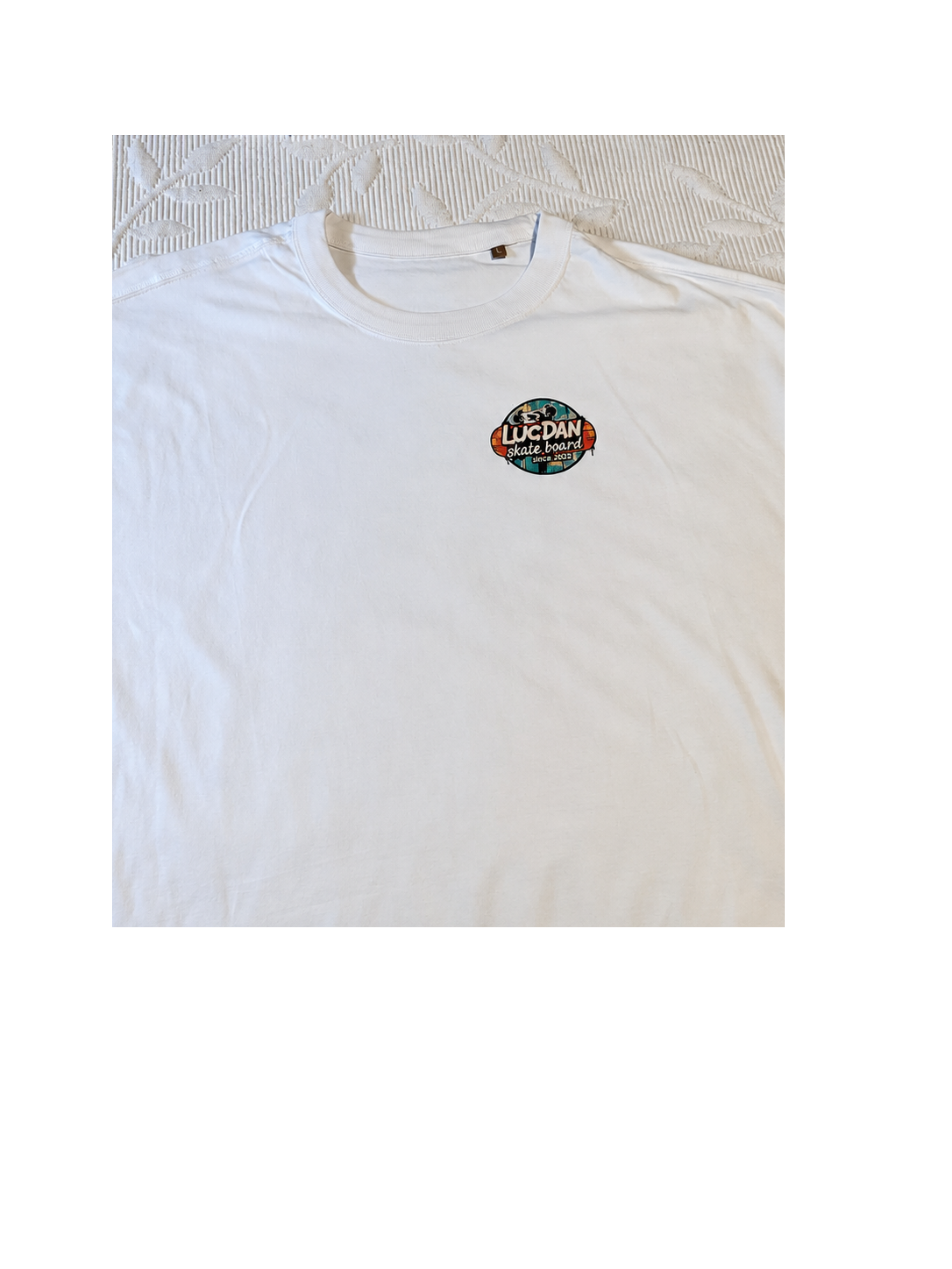 Camiseta Oversize Blanca Unisex — LucDan Skate