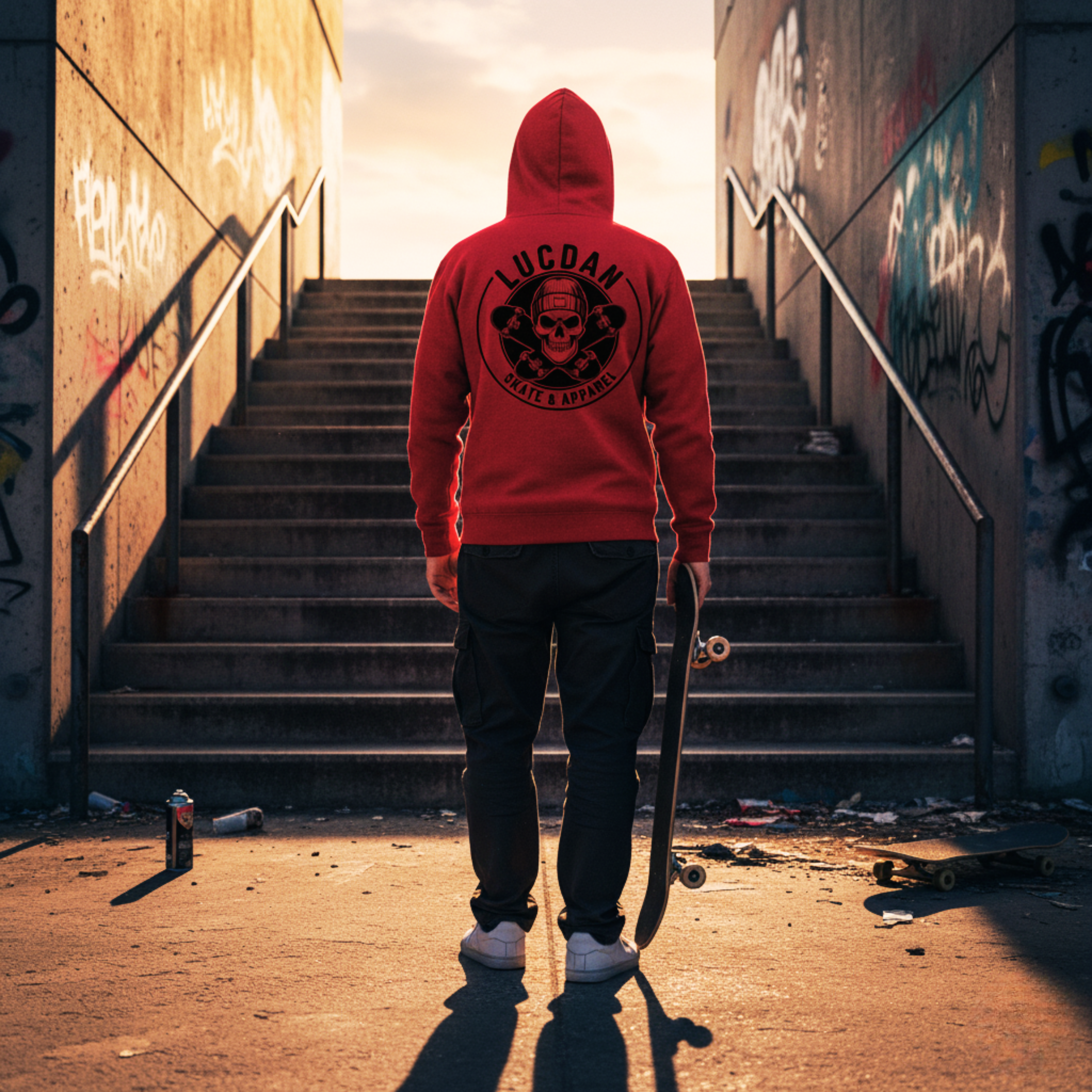 SUDADERA ROJA CON CAPUCHA LUCDAN REF.25053