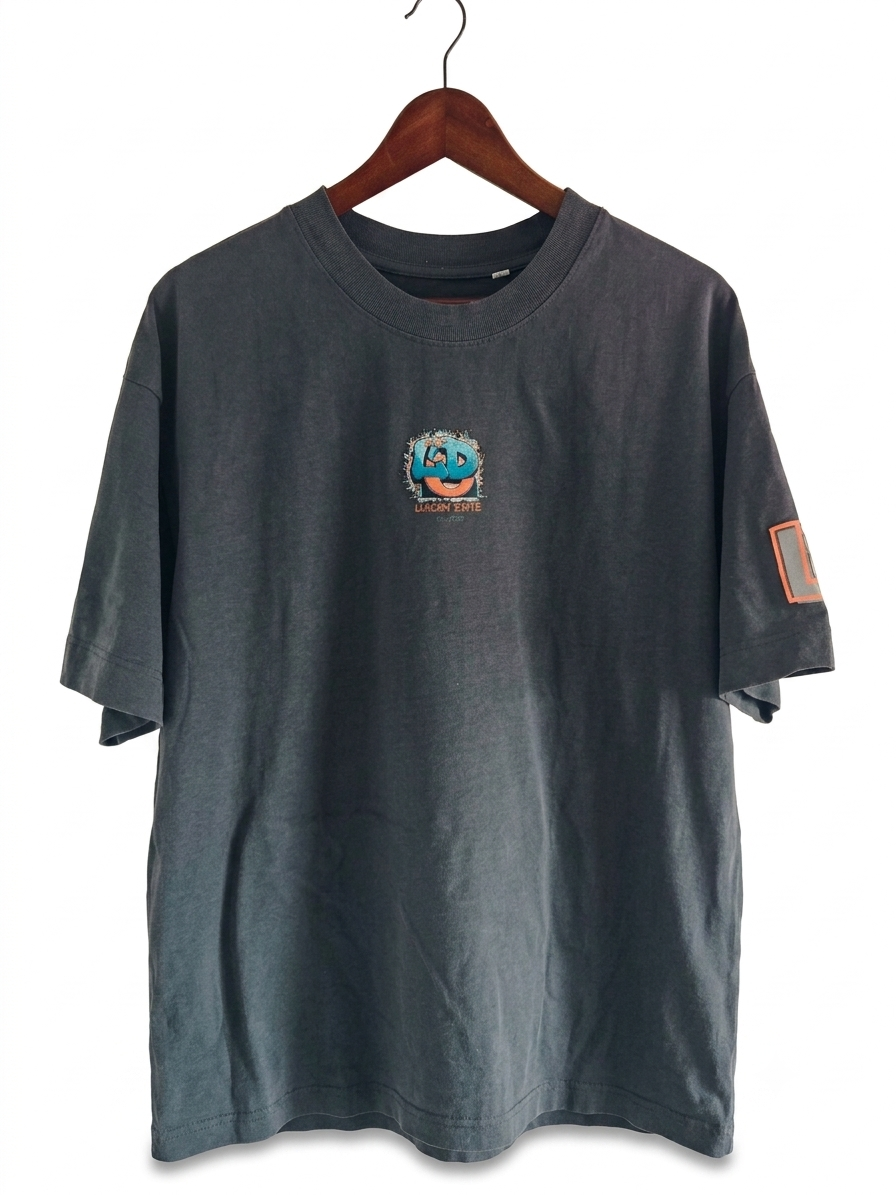 Camiseta Oversize Gris Ébano — Unisex