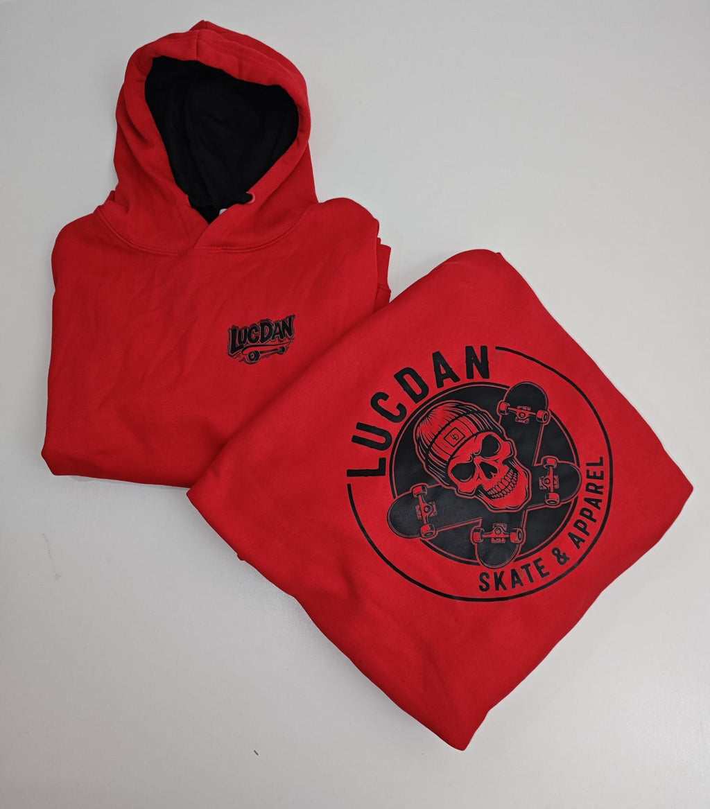 SUDADERA ROJA CON CAPUCHA LUCDAN REF.25053