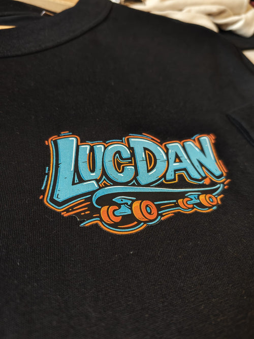 Camiseta Oversize Negra LucDan Skull Skate