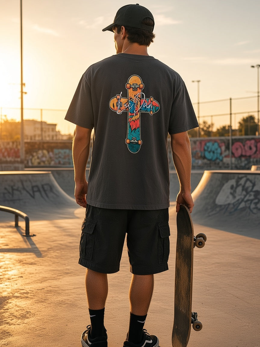 Camiseta Oversize Gris Ébano — Unisex