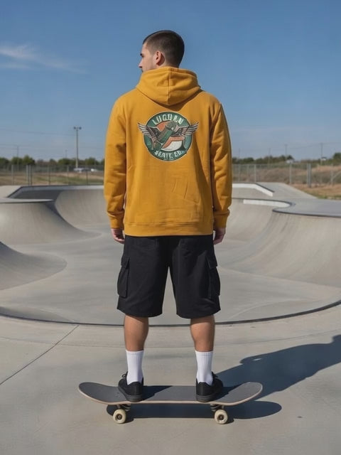Sudadera con Capucha Caqui – Lucdan Skate Co.
